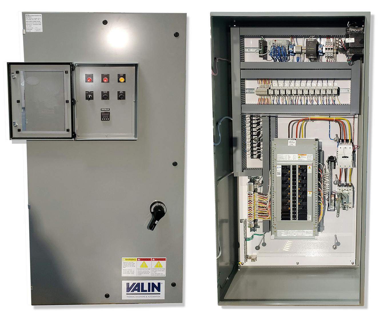 Valin's UL 508A control panel against a white background.