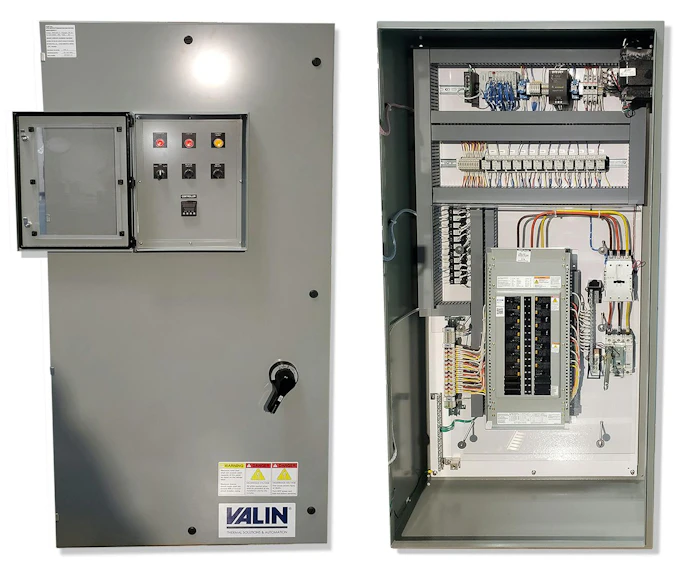 Valin's UL 508A control panel against a white background.