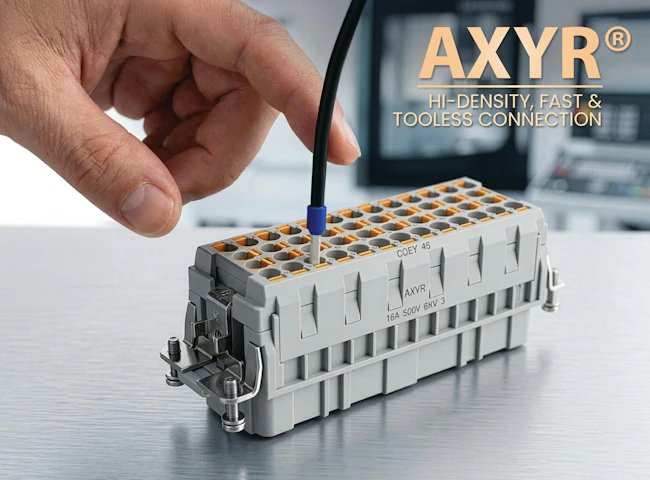 Mencom AXYR series tool-less connector
