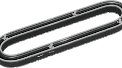 Bosch Rexroth's ctrlX flowHS linear motion transport system track against a white background