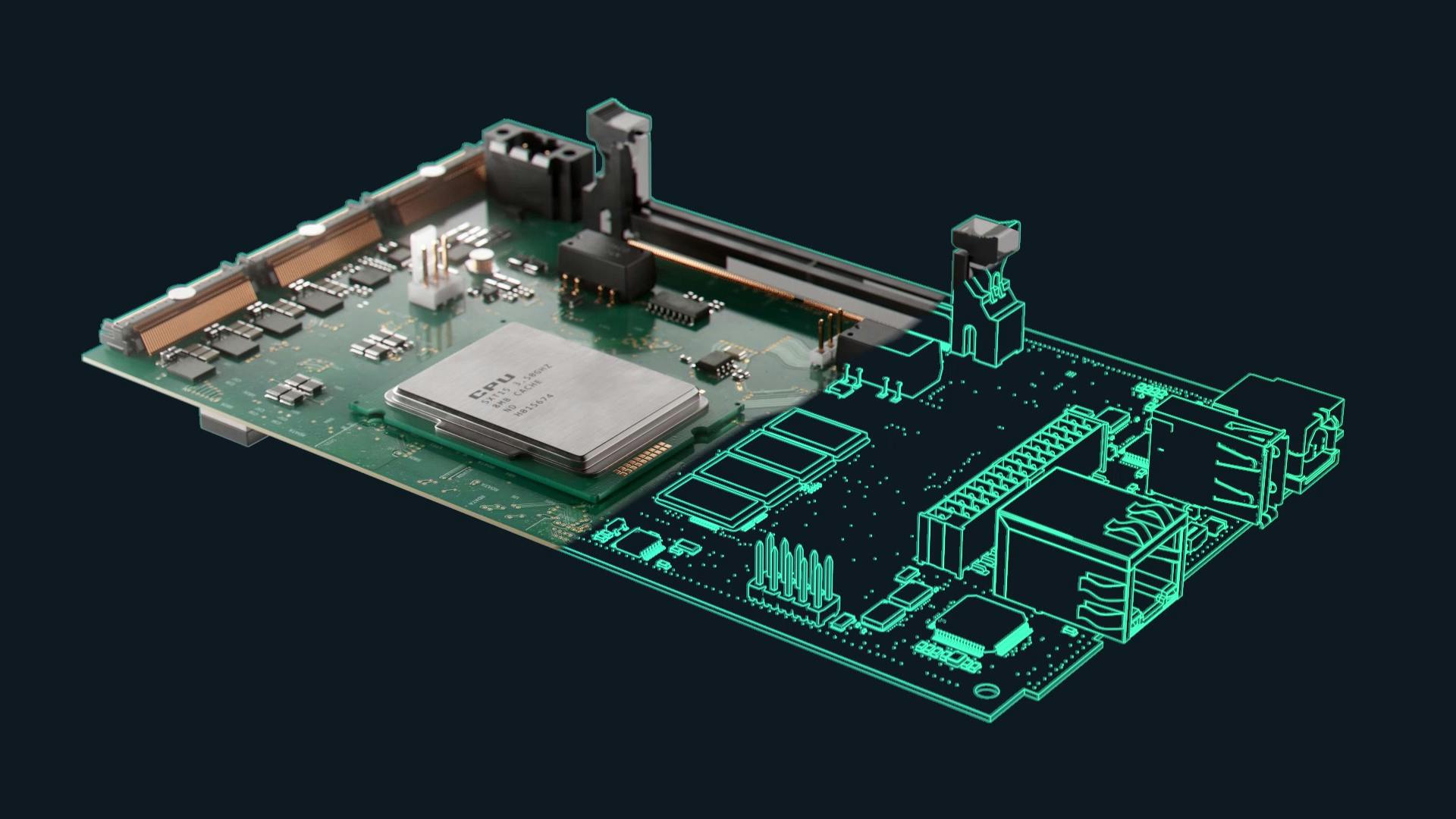 Siemens PCB Microcredential graphic on a dark blue background