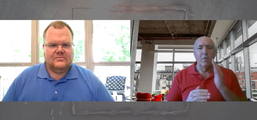Patrick Bunn and Mike Bacidore discuss the differences between PLCs and DCS on a call.