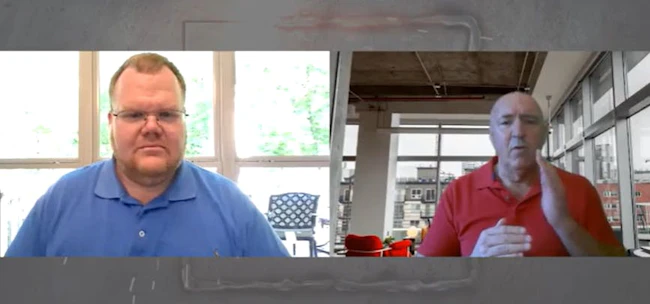 Patrick Bunn and Mike Bacidore discuss the differences between PLCs and DCS on a call.