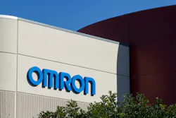 The OMRON sign at Japanese electronics company Omron Corporation's Fremont office. Omron is focused on automation components, equipment, systems, and medical devices.