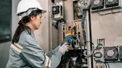 Robotic technician control automation works within accepted limits by testing operating voltages and electrical configurations. Robotic factory routine checks and maintenance to follow safety rules.